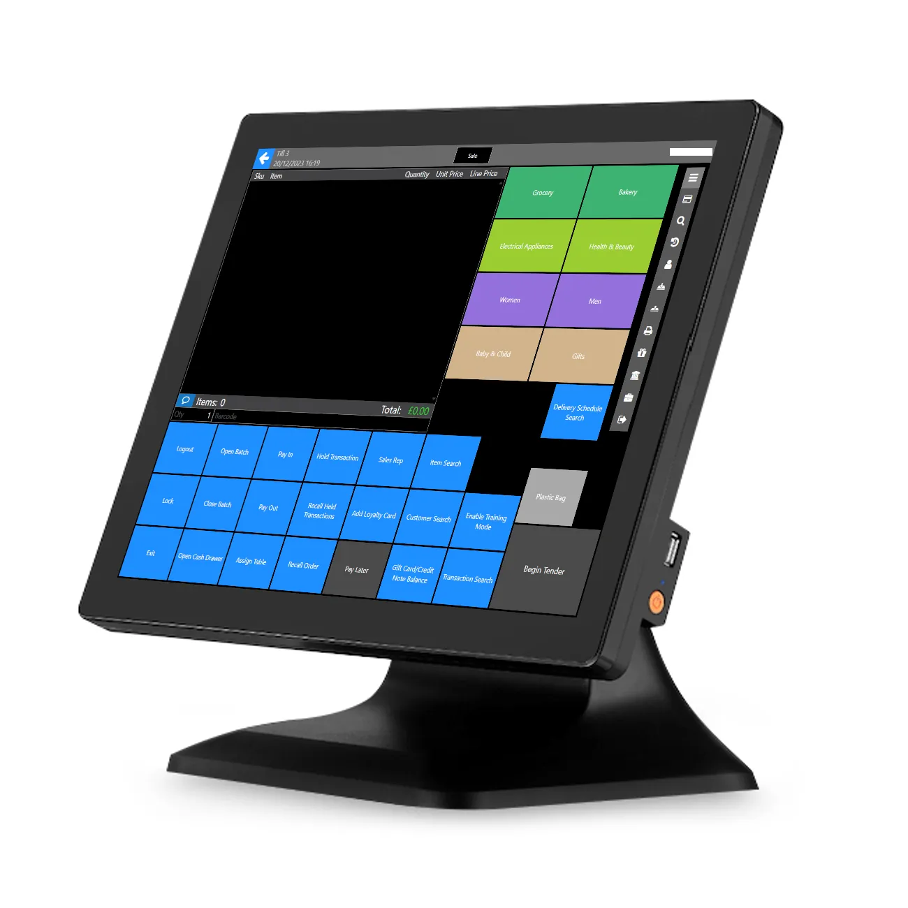 OXHOO ONIX 500 EPOS System Black Front View