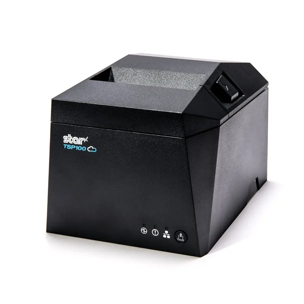 Star Micronics TSP143IV X4 Thermal Receipt Printer Grey Front Left RMS