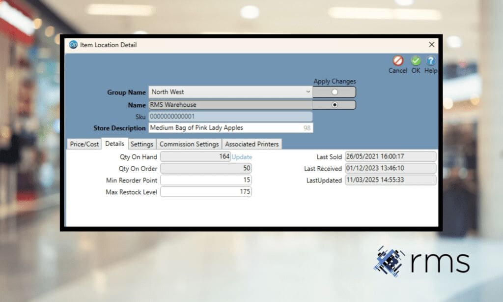Stock tracking and control