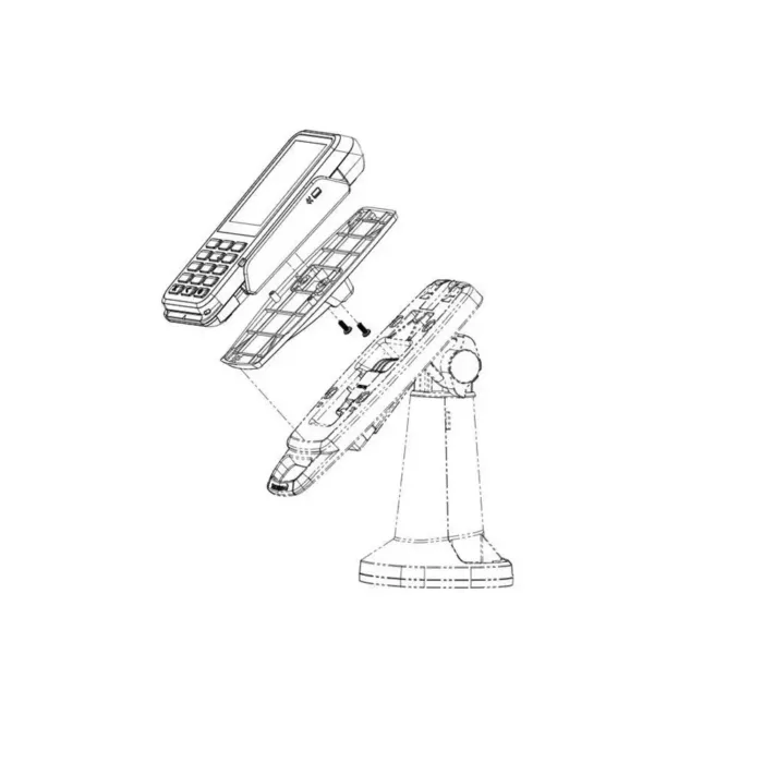 Havis FlexiPole Backplate for Veirfone P630 Diagram
