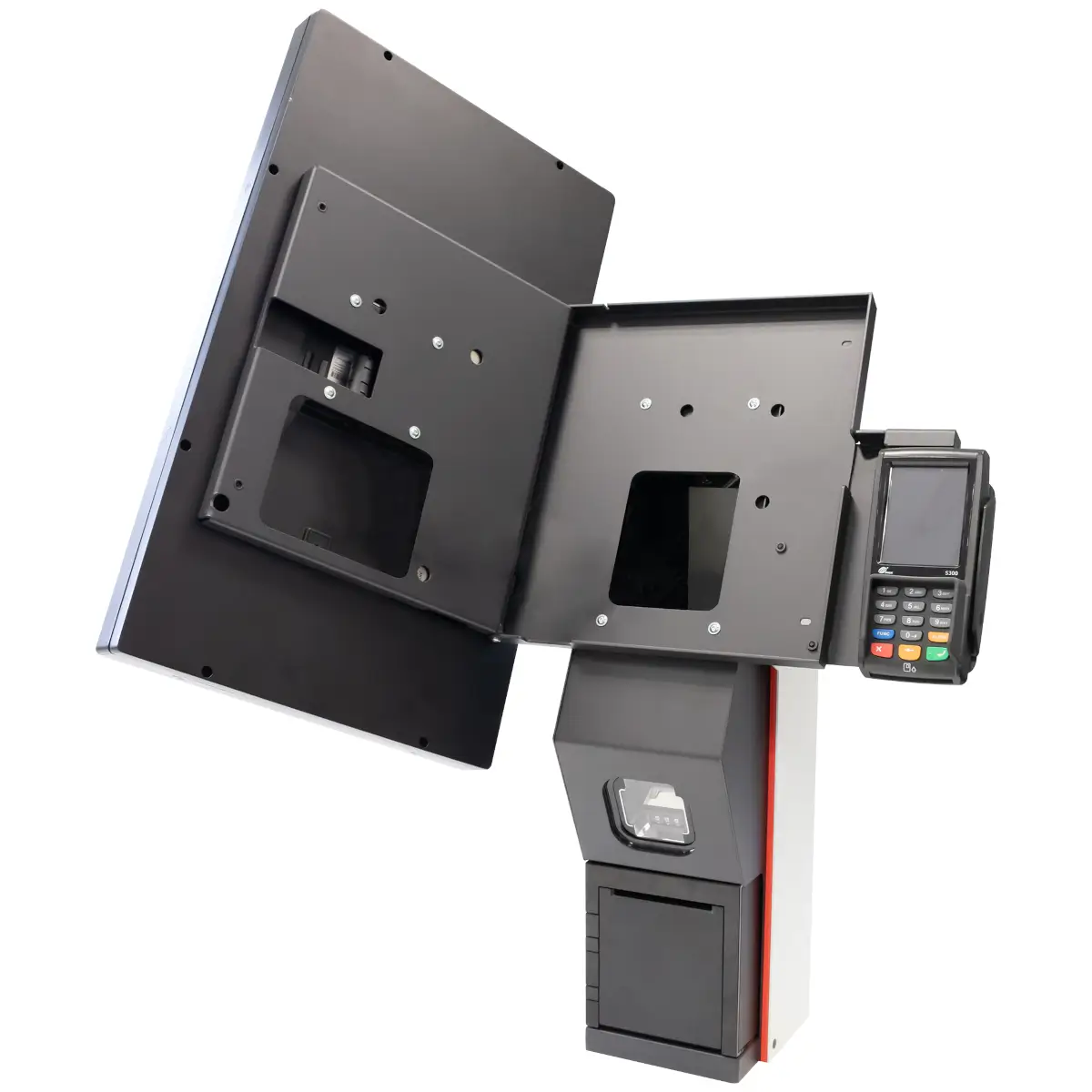 Advantech-Aures Krystal Kiosk System Countertop Portrait with Cover Removed