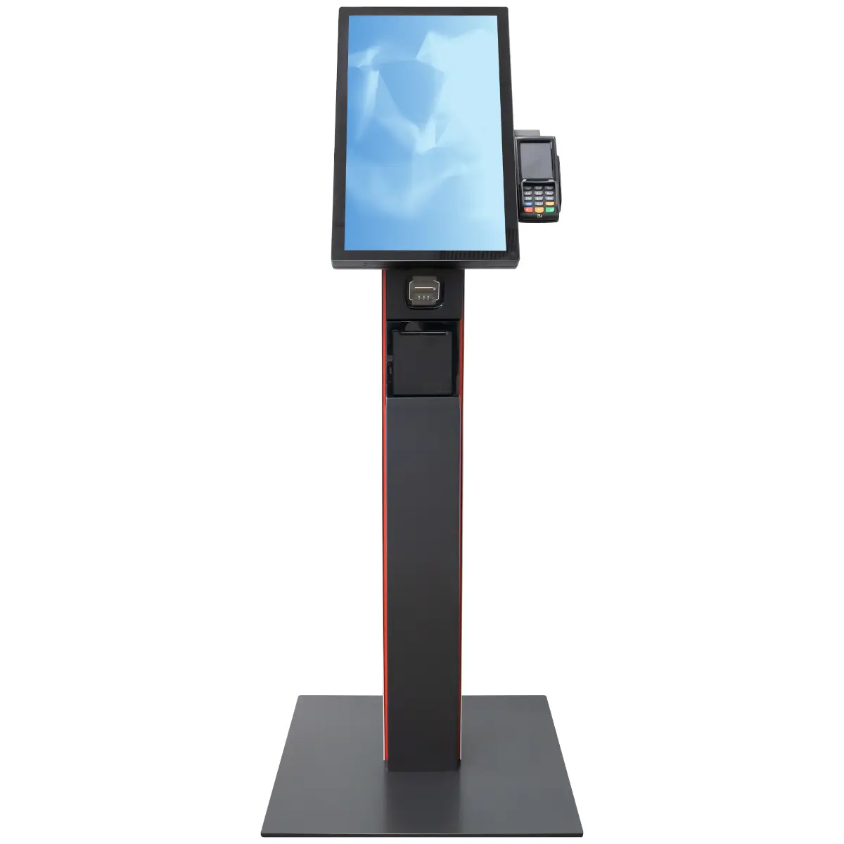 Advantech-Aures Krystal Kiosk System Standalone with Ground Base Portrait Front-Facing
