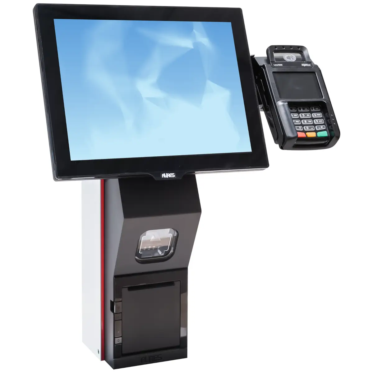 Advantech-Aures KRYSTAL Kiosk System Countertop Landscape with PED