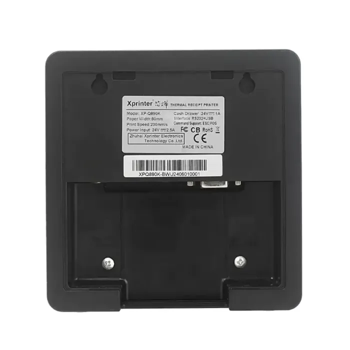 Xprinter XP-Q890K Thermal Receipt Printer Back