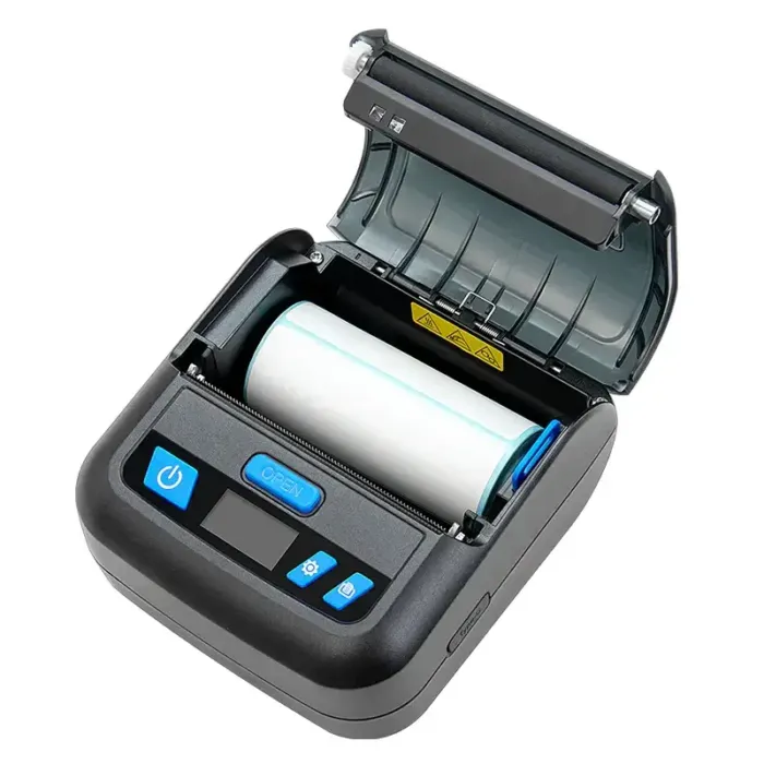 Xprinter XP-P328B Mobile Thermal Receipt and Label Printer Angled Open