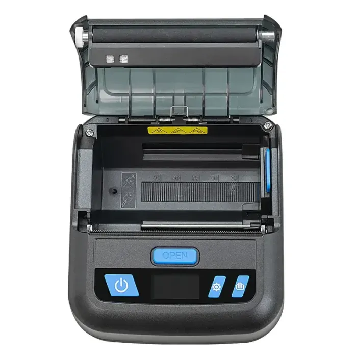 Xprinter XP-P328B Mobile Thermal Receipt and Label Printer Front Open