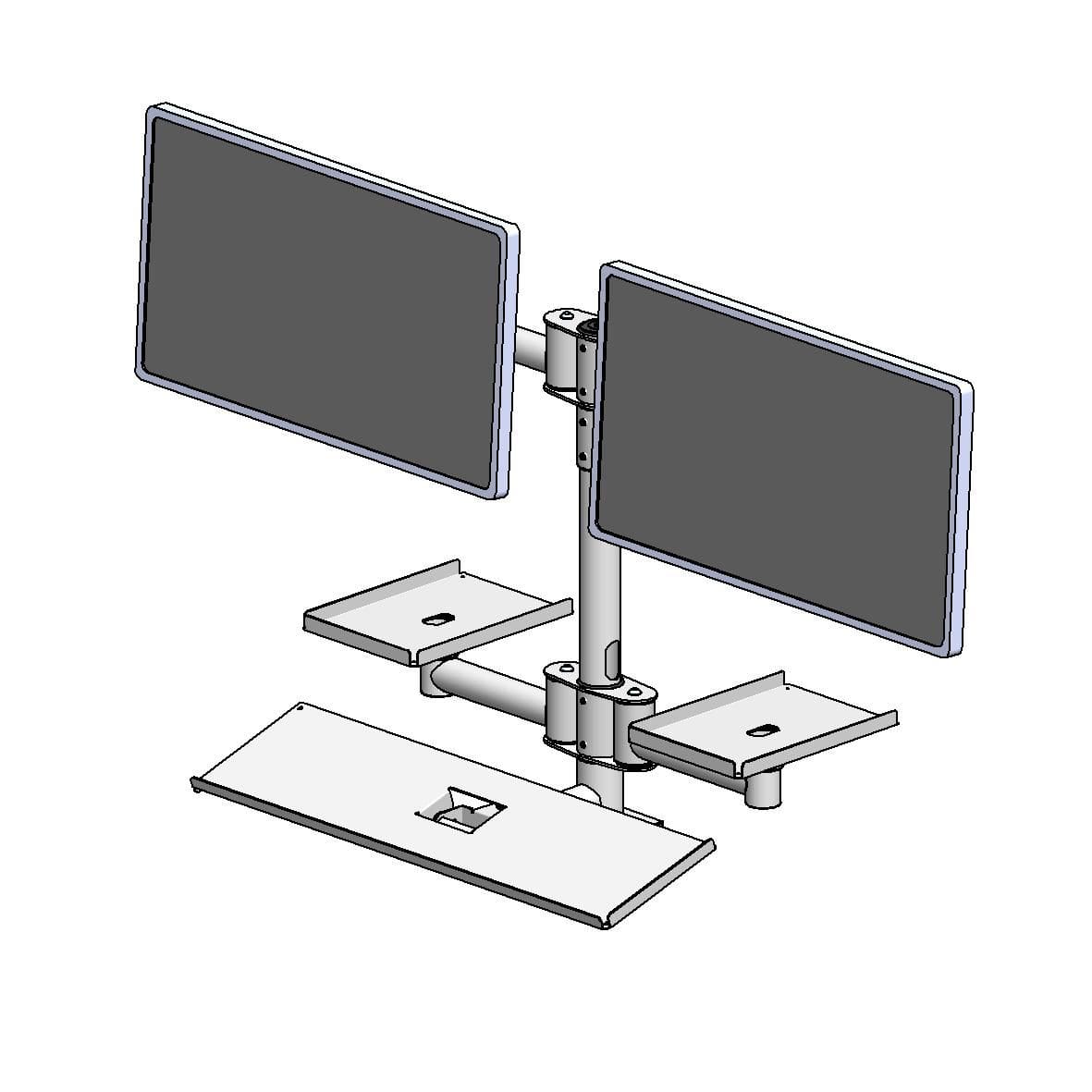 Ergonomic Solutions Wall Mounted Pole Printer - EET063-02 - Image 2